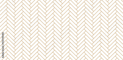 Seamless herringbone pattern. Luxury geometric background with golden lines.