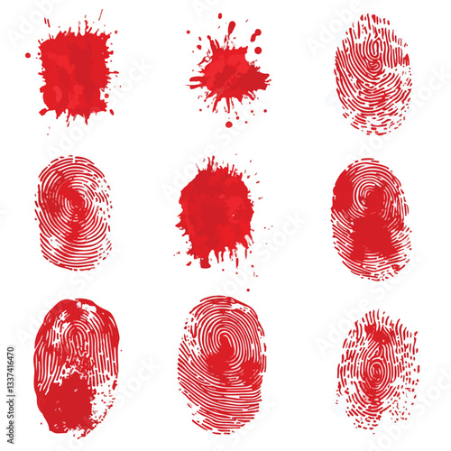 Bloody Fingerprints: Isolated Fingerprint in Blood