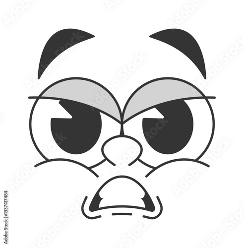 Angry furious expressive eyes doodle