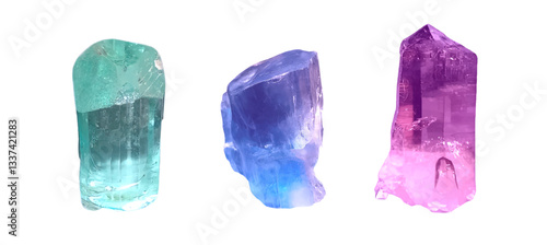 Vibrant Multicolored Crystals. Perfect for Fantasy and Healing Concepts