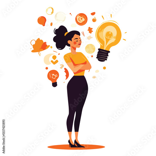 Confused Businesswoman Thinking about a Question - Professional Image for Business Concepts