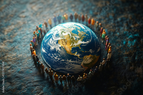 Wallpaper Mural Encircling earth symbolizes shared responsibility and global unity Torontodigital.ca