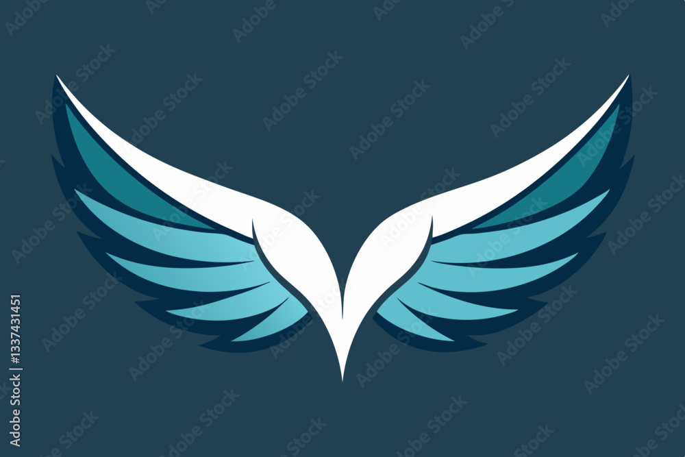Obraz premium Mirrored Wings Vector