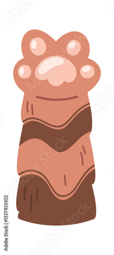 Cute foot pet paws raising