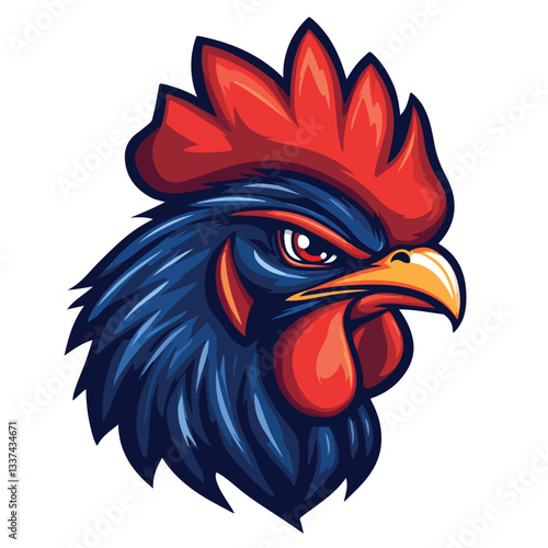 Wallpaper Mural Muscular Rooster Chicken Mascot Fighting in Sports Torontodigital.ca