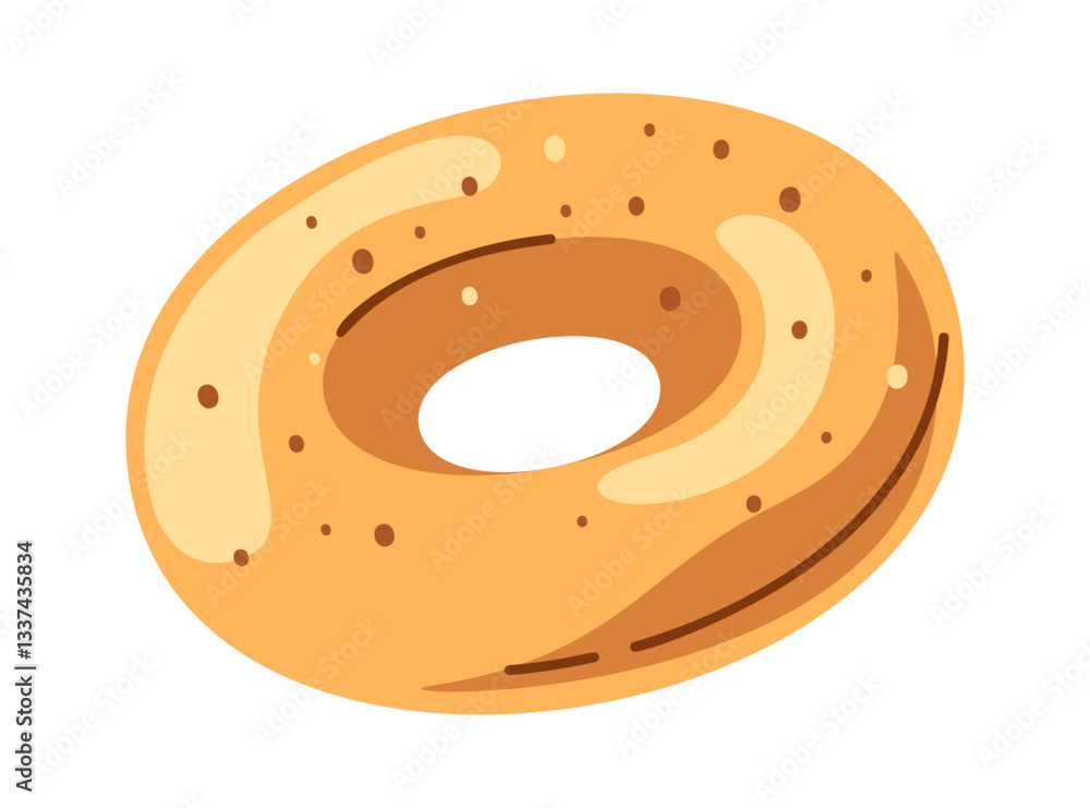 Round ring shaped baked bun Round ring shaped baked bun