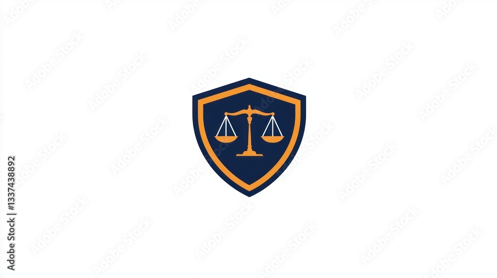 Legal shield, justice scales, abstract symbol, for law firms, protection Legal shield, justice scales, abstract symbol, for law firms, protection