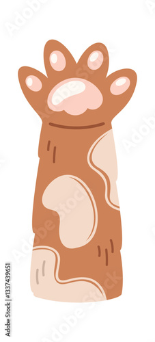 Funny kitten foot raising upward