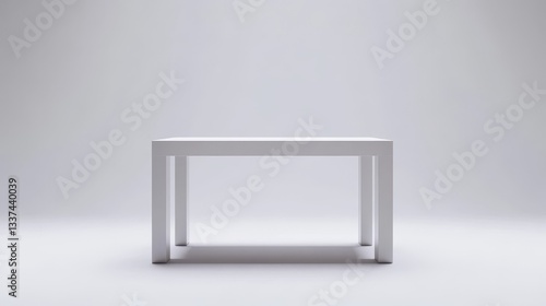 White table on a simple background. You can cut the background around the table.