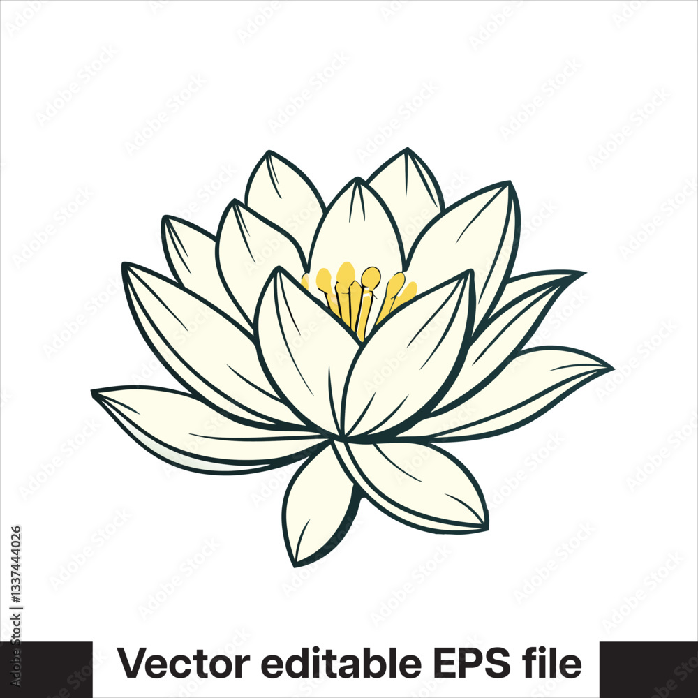 Vector Lilly pad flower