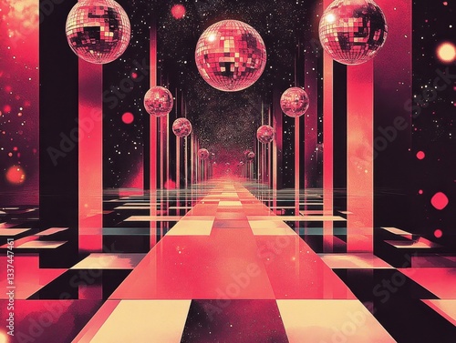 Red Disco Ball Pathway	