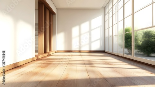 Wallpaper Mural Empty Room Interior with Sunlight Torontodigital.ca