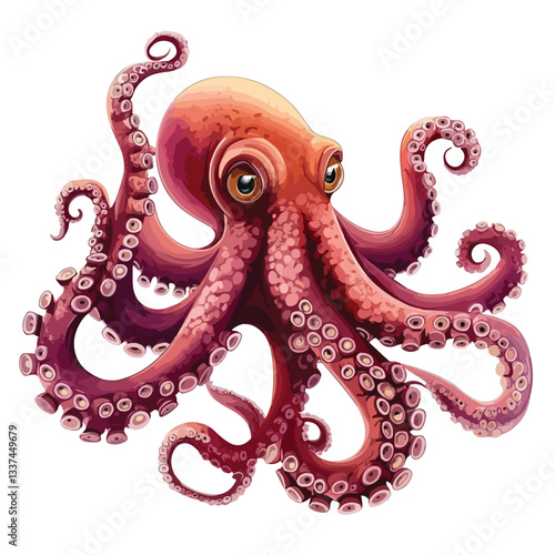 Confident Octopus with Raised Chin - Determined Ey