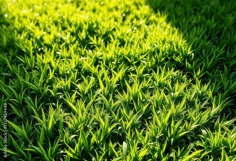 Lush, emerald lawn, sunlight dappled, perfect texture, field, nature Lush, emerald lawn, sunlight dappled, perfect texture, field, nature