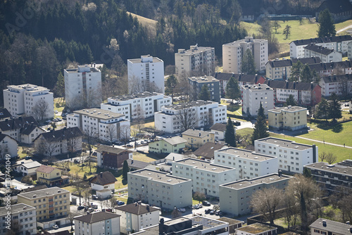 aerial view of the city
