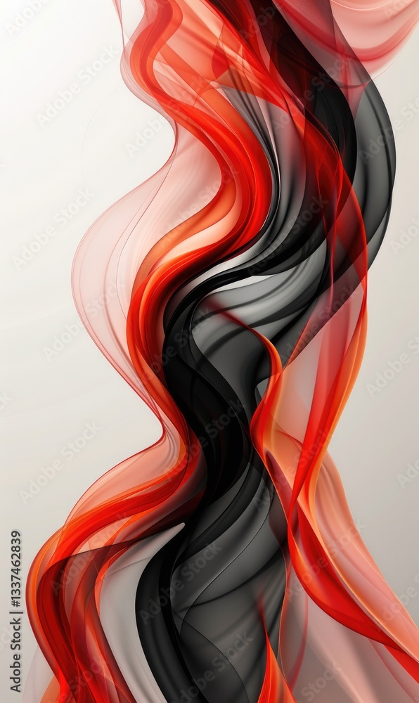 Fototapeta premium Aesthetic wallpaper with abstract wave background with attractive and colorful color Generate AI