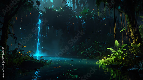 Futuristic spaceship in space