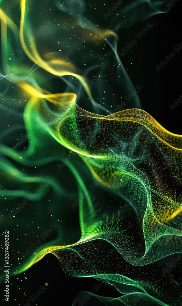 Obraz premium Aesthetic wallpaper with abstract wave background with attractive and colorful color Generate AI