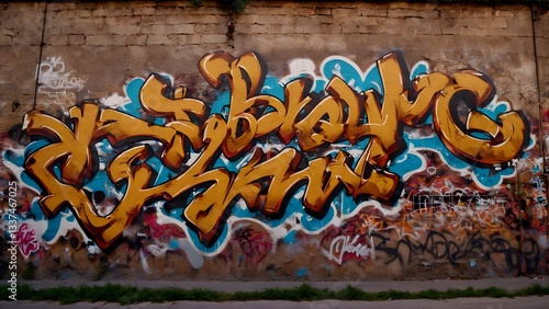 Graffiti Writing on Street Wall08