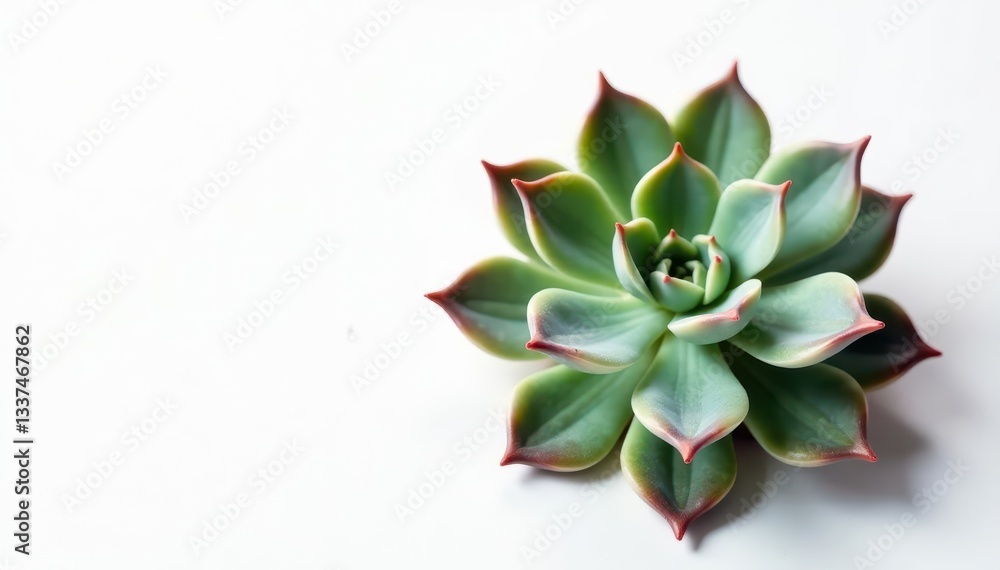 Succulent plant, isolated on white background, macro, botany, jade plant Succulent plant, isolated on white background, macro, botany, jade plant