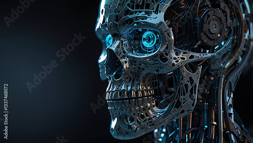 Futuristic spaceship in space