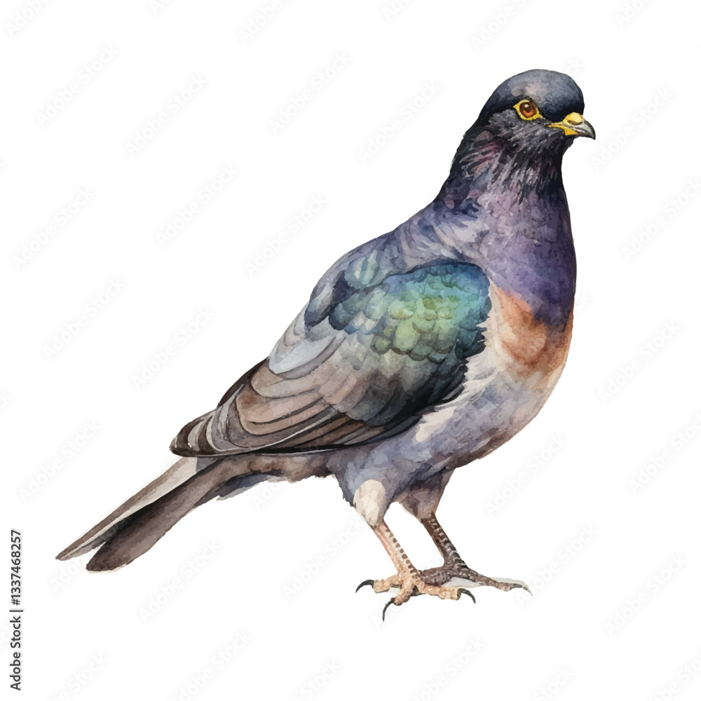 Fototapeta premium a pigeon bird on a white background