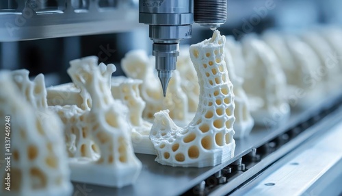 Additive manufacturing producing medical implants with intricate designs, 3D Printing, Precise and innovative