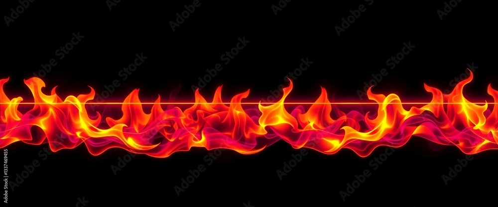Lebendige Flammen auf tiefschwarzem Hintergrund, ideal für dramatische Effekte und feurige Designs. Lebendige Flammen auf tiefschwarzem Hintergrund, ideal für dramatische Effekte und feurige Designs.