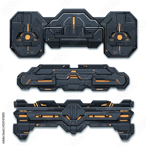 Sci-Fi Spaceship Wall Texture for Game Design