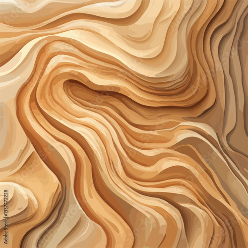 Detailed Wood Grain Texture with Wavy Layers