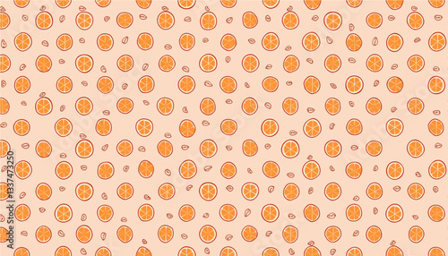 oranges - seamless vector pattern