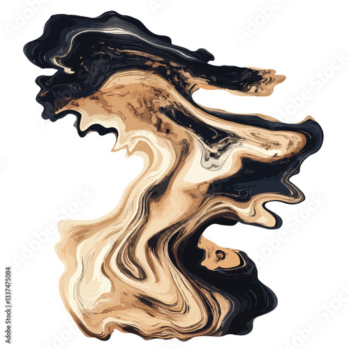 Dramatic Abstract Wood Texture with Dark Burn Design