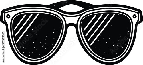 sunglasses on white background