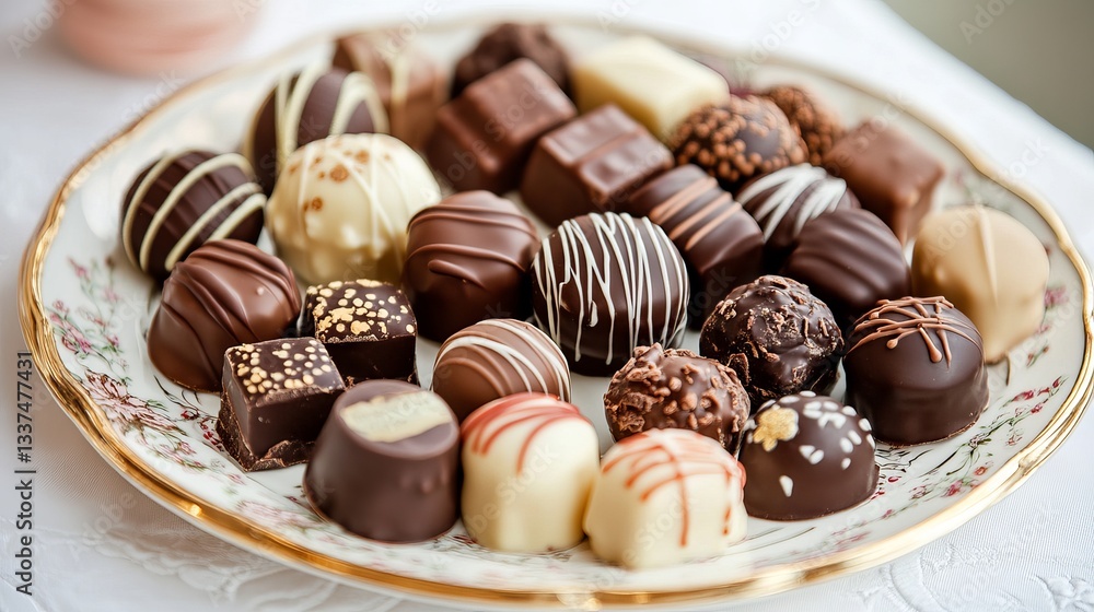 Delicious Assorted Chocolate Truffles Luxury Sweets Gourmet Selection Elegant Dessert Plate Beautiful Confectionery Indulgent Chocolate Treats Delicious Assorted Chocolate Truffles Luxury Sweets Gourmet Selection Elegant Dessert Plate Beautiful Confectionery Indulgent Chocolate Treats