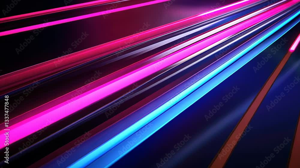 Abstract Neon Lines Speed Motion