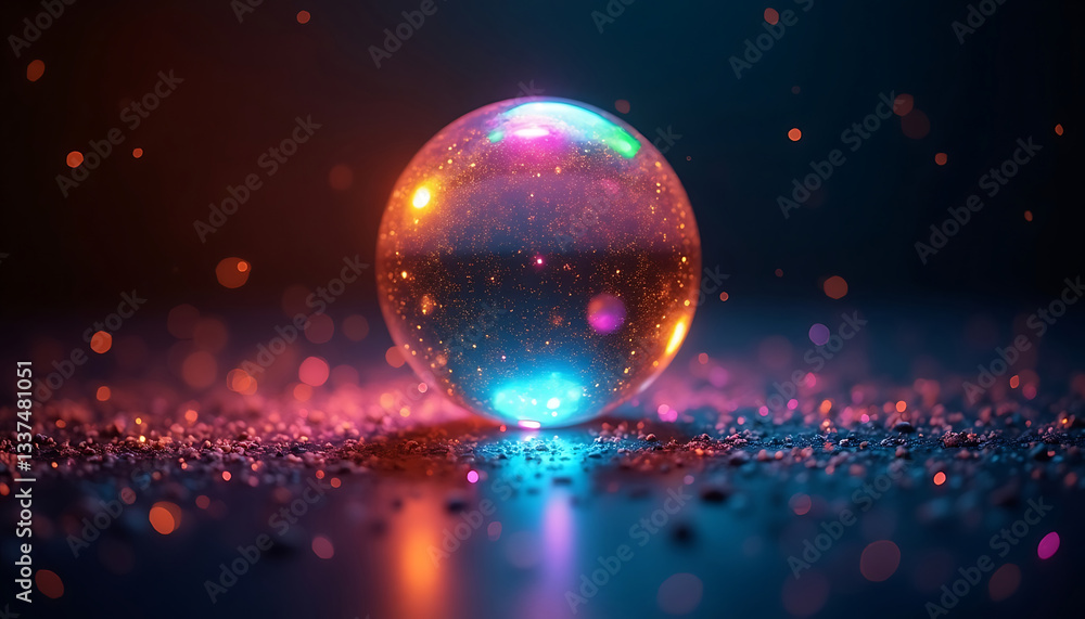 Prism Inspired Color Spectrum with Radiant Disco Ball Glow Prism Inspired Color Spectrum with Radiant Disco Ball Glow