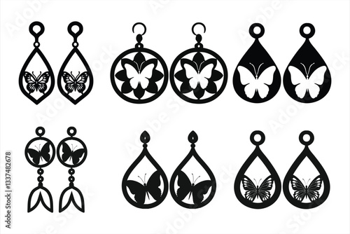 Butterfly Earrings SVG Bundle