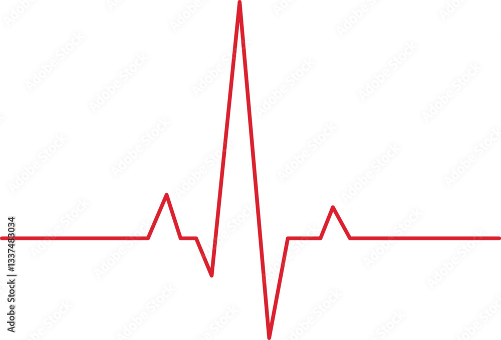 Obraz premium Heartbeat line icon isolated on white background. Ecg. Vector illustration.