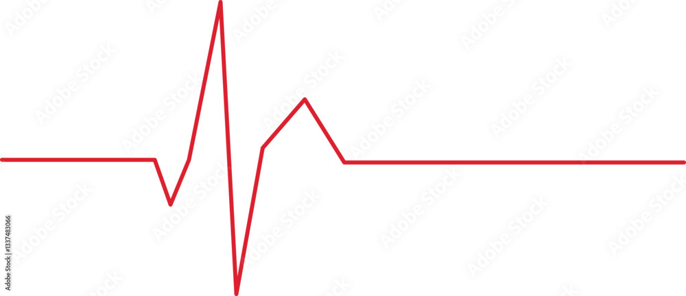 Obraz premium Heartbeat line icon isolated on white background. Ecg. Vector illustration.