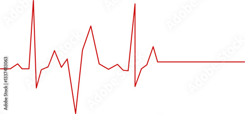 Fotografía Heartbeat line icon isolated on white background