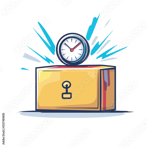 Fast Delivery Time Box Icon