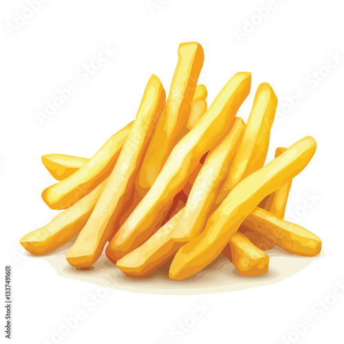 Delicious and Crispy French Fries with Salt Seasoning