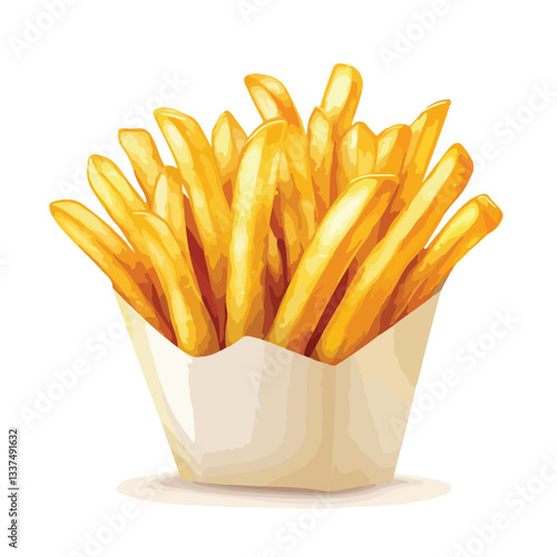 Delicious and Crispy French Fries with Salt Seasoning
