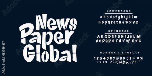 Alphabet Modern Bold Font . Sans Serif Font. Uppercase Lowercase Typography urban style alphabet fonts for fashion, sport, technology, digital, movie, logo design, vector illustration