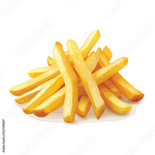 Delicious and Crispy French Fries with Salt Seasoning