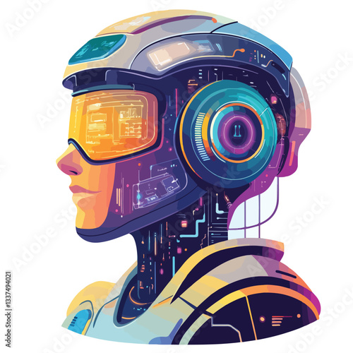Futuristic Industry Technology Robotic Concept