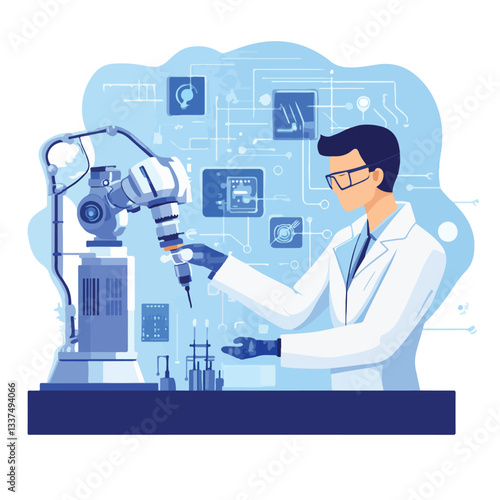 Futuristic Industry Technology Robotic Concept