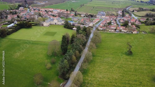 Historic Hovingham, Yorkshire – Aerial Footage of Scenic Countryside & Estate