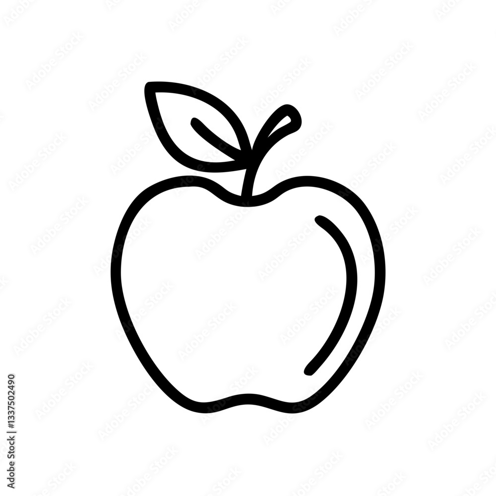 Apple icon outline design minimalist style Apple icon outline design minimalist style
