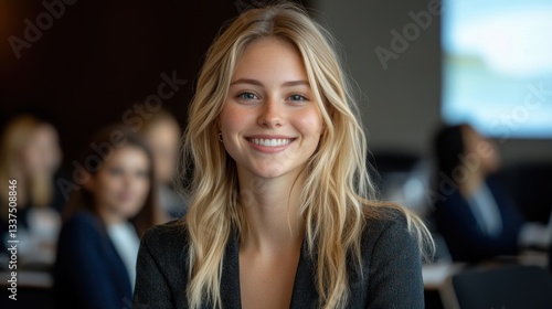 Wallpaper Mural Confident Young Businesswoman Smiling at Camera Torontodigital.ca